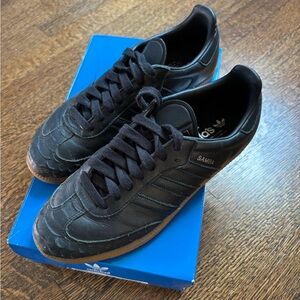 Adidas Samba Black Leather Sneakers **RARE STYLE
